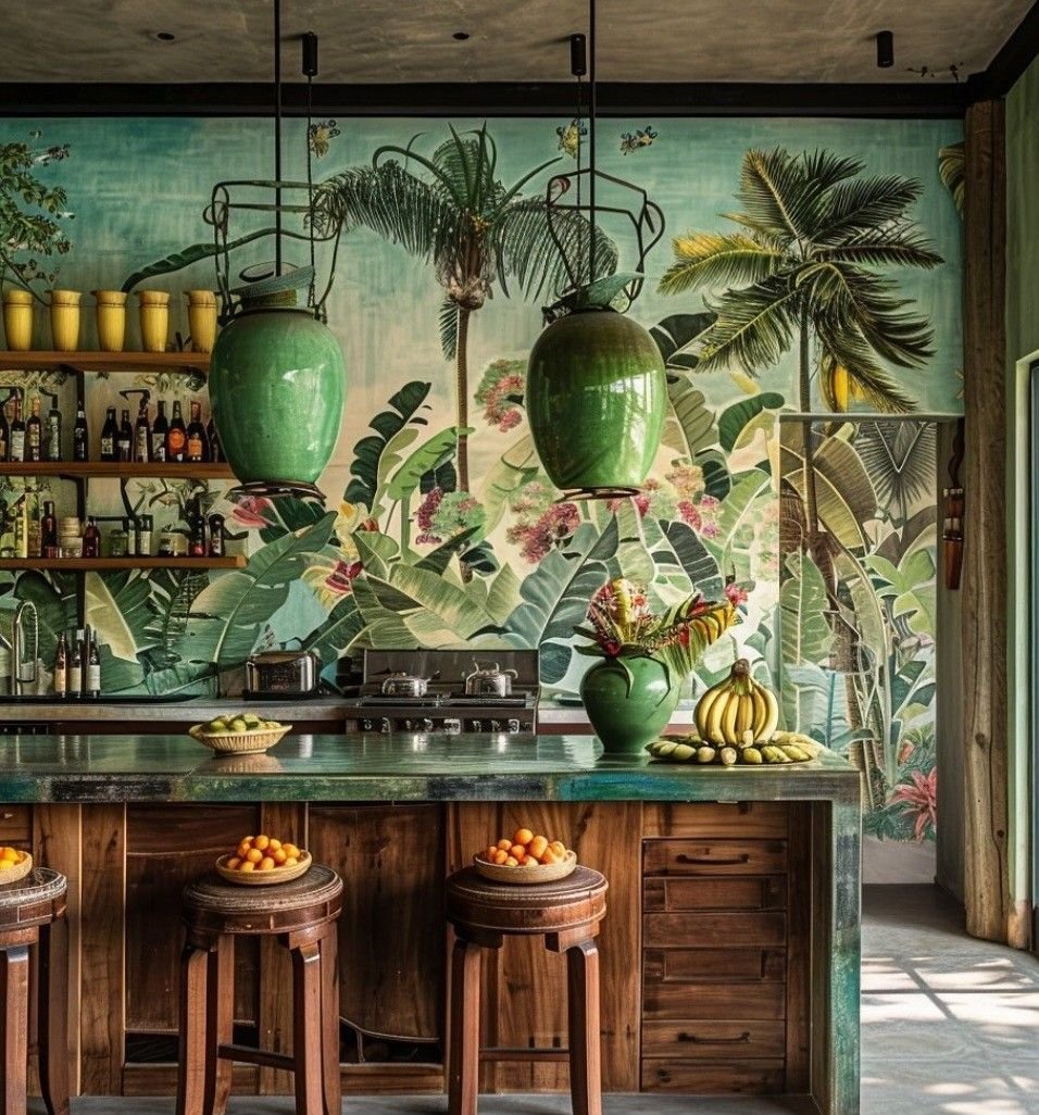 green kitchen